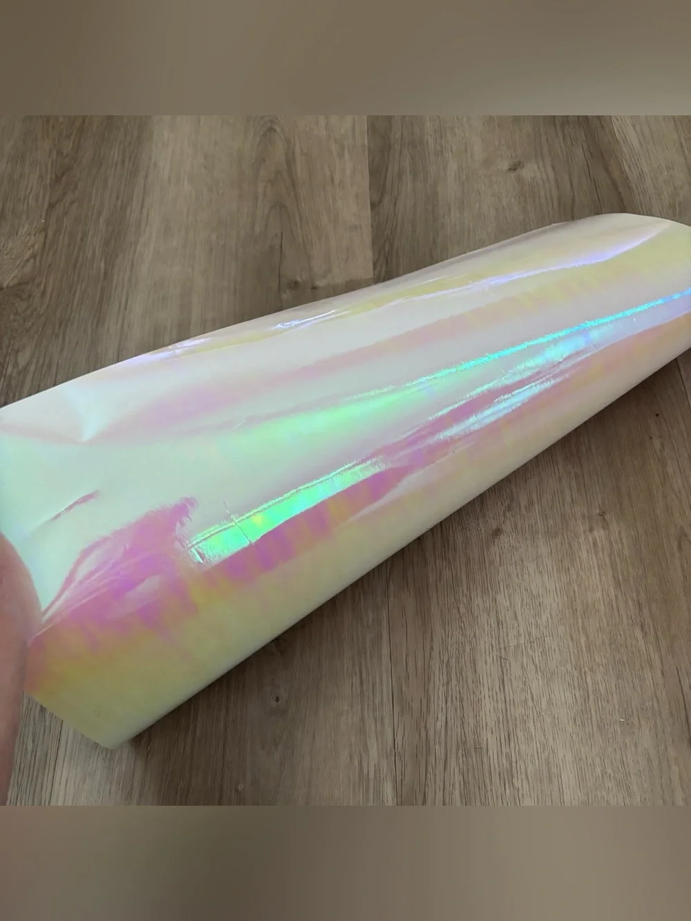 Iridescent Party Wrapping Roll - Pink White Holographic